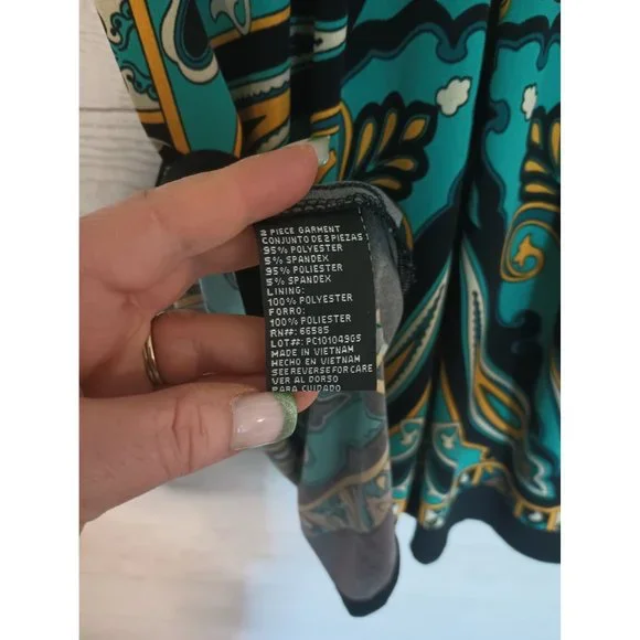 Perceptions New York Boho Dress Women's Size 6 Classy Soft Flowy - Picture 4 of 6